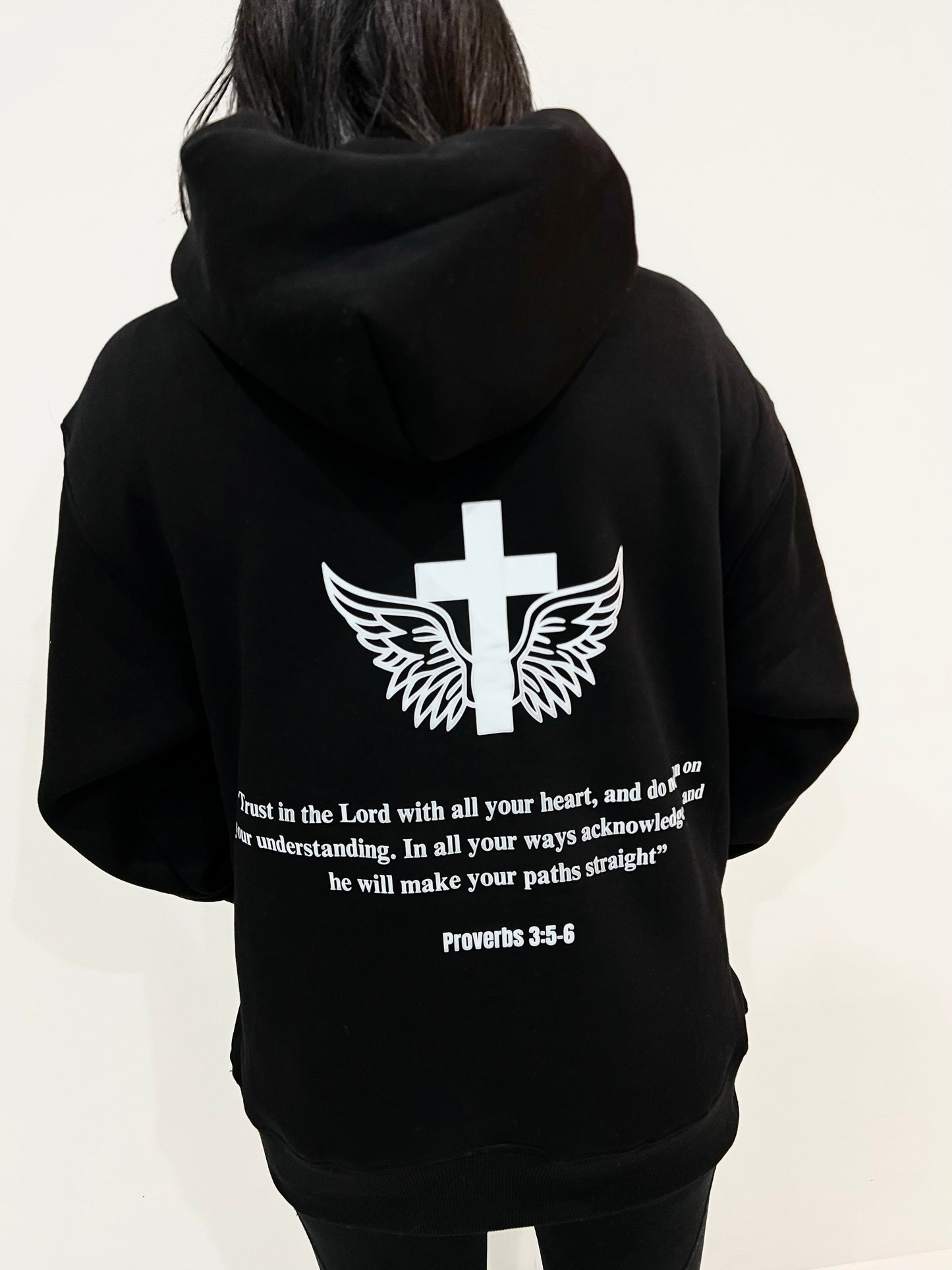 PROVERBS 3:5-6 BLACK HOODIE