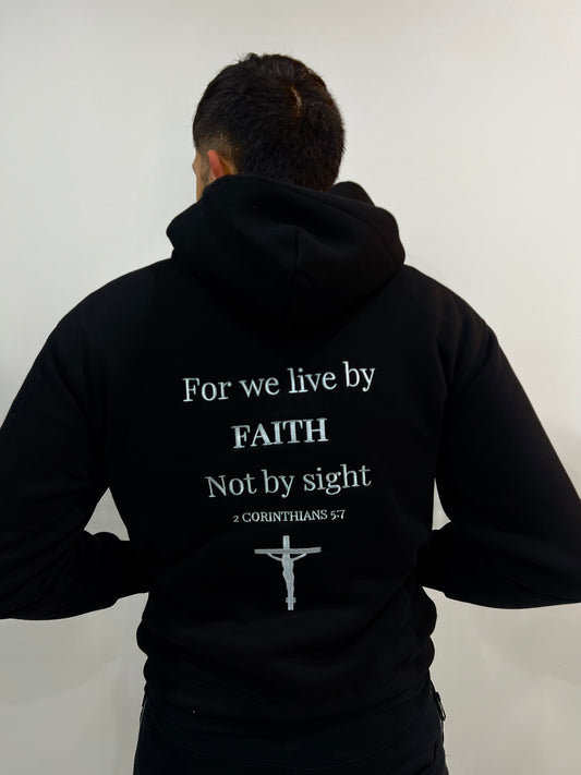 2 CORINTHIANS 5:7 BLACK HOODIE
