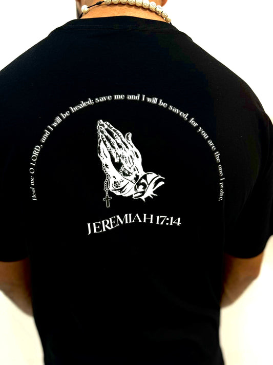 BLACK JEREMIAH 17:14 T-SHIRT